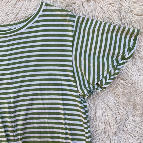 Banana Republic Factory Designer Tee 💗 Green & White - Picture 6 of 14